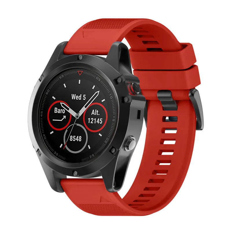 Сменный силиконовый ремешок для Garmin Fenix 5X GPS часы 26 мм резиновая петля