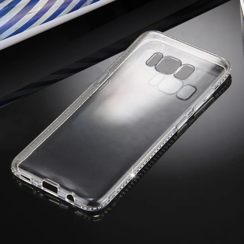 Роскошный сверкающий чехол с кристаллами для телефона Samsung Galaxy S8 S9 S10 плюс S7 край A5