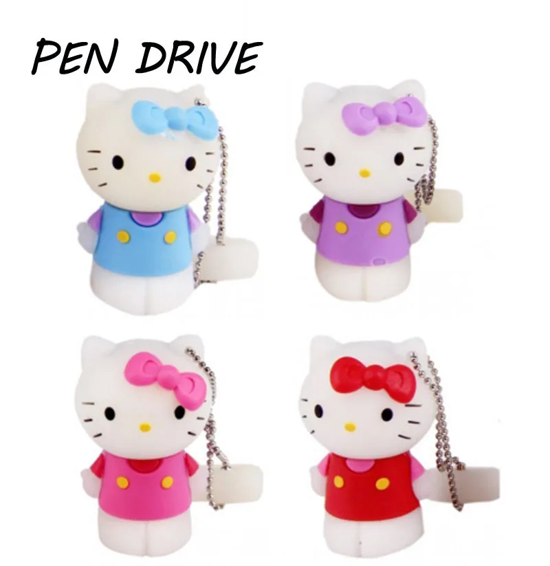 Флеш-накопитель hello kitty usb 32g флеш-накопитель cat 64g флешка 4 Гб u диск 8g 16g с