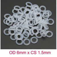 od 6mm x cs 1 5mm silicone rubber translucent o ring o ring oring seal