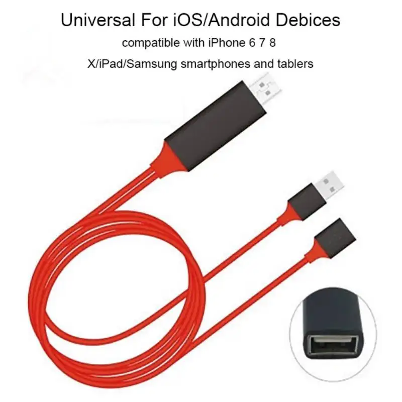 HDMI Converter Adapter 1080P Mobile Phone to Cable for iOS and Android Devices HDTV All iPhones |