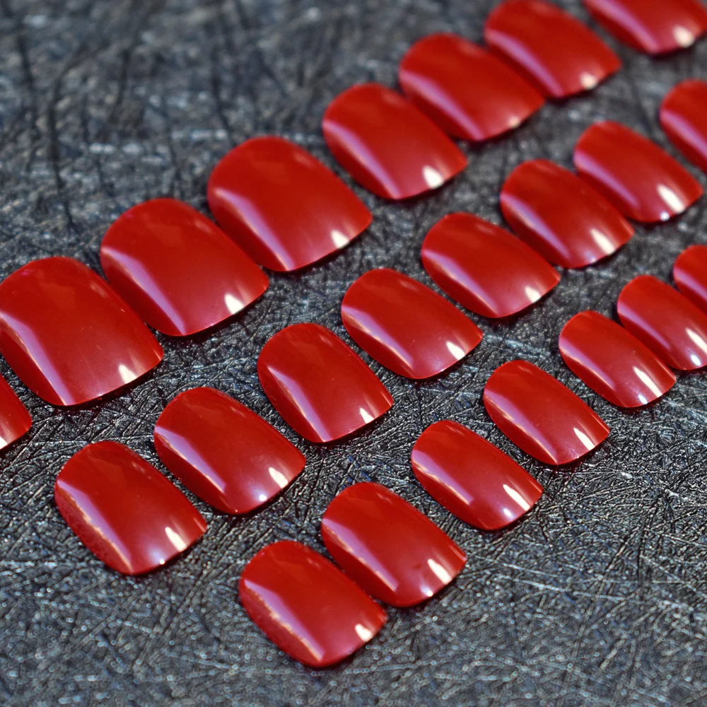 24 шт. детские акриловые накладные ногти с полным покрытием|fake nails art|nail tipsfalse nail tips |