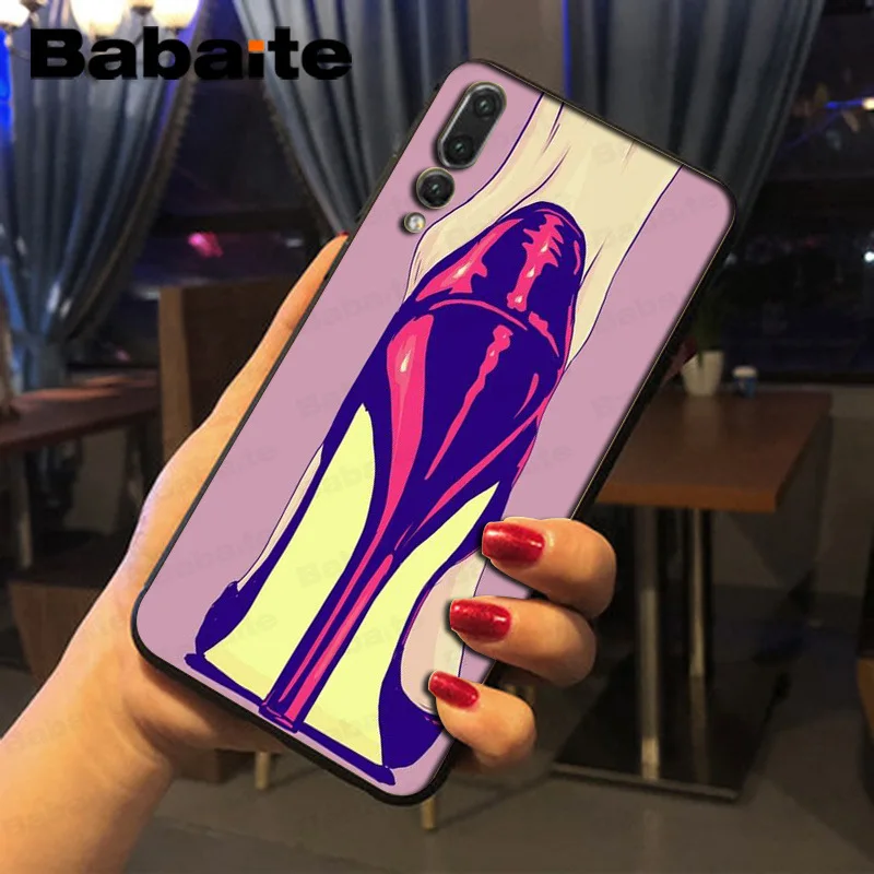 Babaite red high heel shoes girly Phone Accessories Case For huawei p20lite p9lite nova 3i honor 8x mate20 pro p20 funda | Мобильные