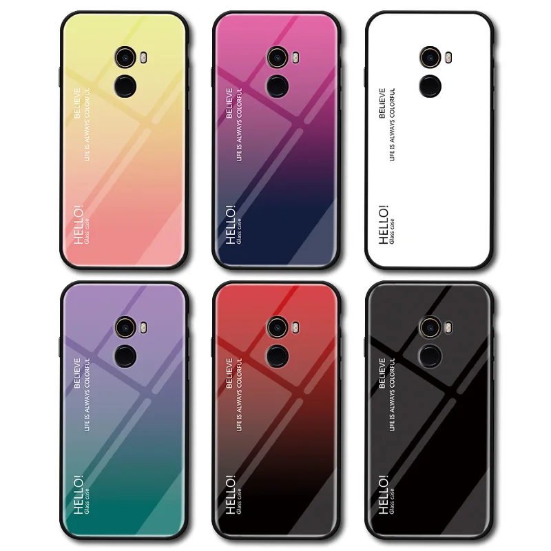 Toraise Case Xiaomi Mi 10 Pro Tempered Glass Gradient Back Cover For Mix 2 Fundas Redmi Note 9s 8 7 8T 8a 7a cc9 | Мобильные