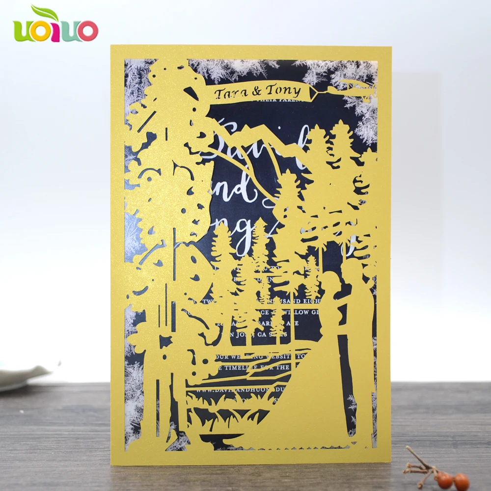 Последняя Персонализация имени логотип свадебные пригласительные открытки 50 шт