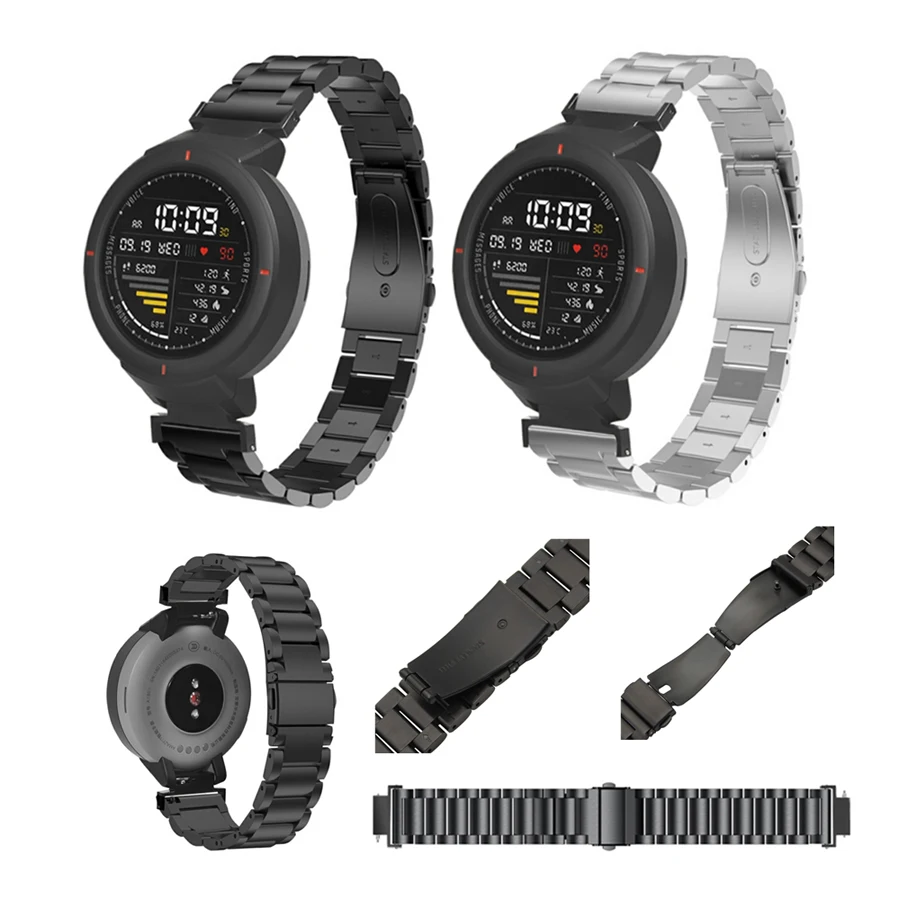 

Ремешок из нержавеющей стали для Amazfit Verge сменный ремешок для часов Браслет Для Xiaomi Huami Amazfit Verge 3 Смарт-часы ремень