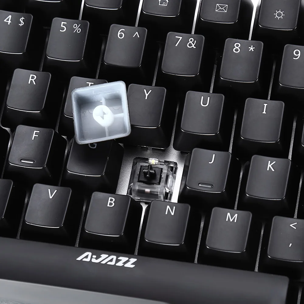Оригинальный Ajazz AK33 синий переключатель подсветки Mechaincal игровая клавиатура 82