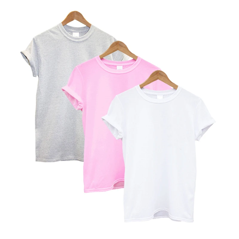 Grey-White-Pink 3 шт. Футболка женская хлопок короткий рукав Твердые Летние топы Новое поступление модные женские футболки размера плюс брендовая одежда - Цвет: Grey-White-Pink