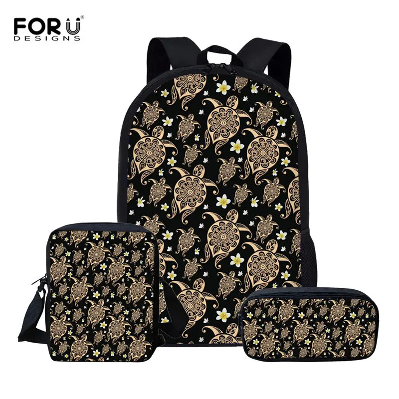 Z4461CEK FORUDESIGNS морские черепахи детские школьные рюкзаки для девочек подростков детский школьный рюкзак школьные сумки рюкзак mochila infantil - Цвет: Z4461CEK