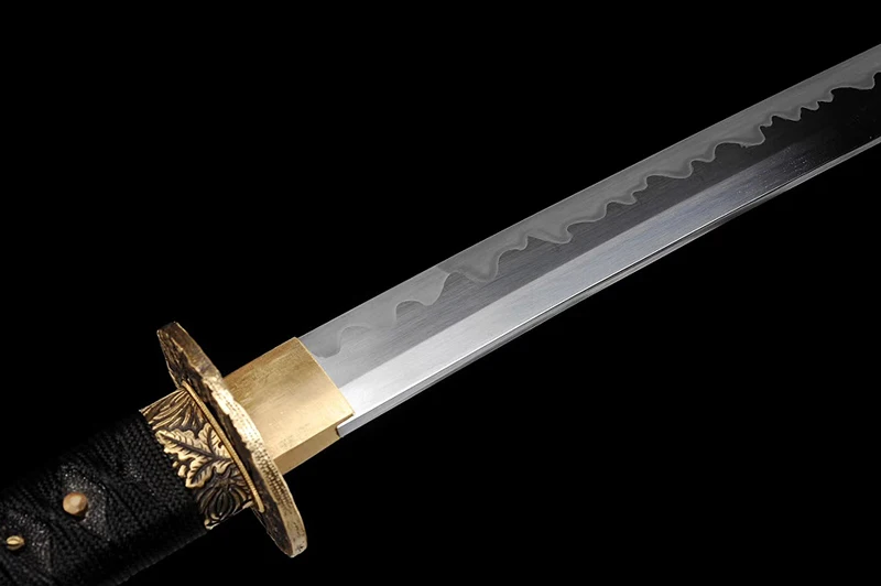 Red Blade Handmade Katana Damascus Folded Steel Japanese Sword Functional real katana Full tang blade