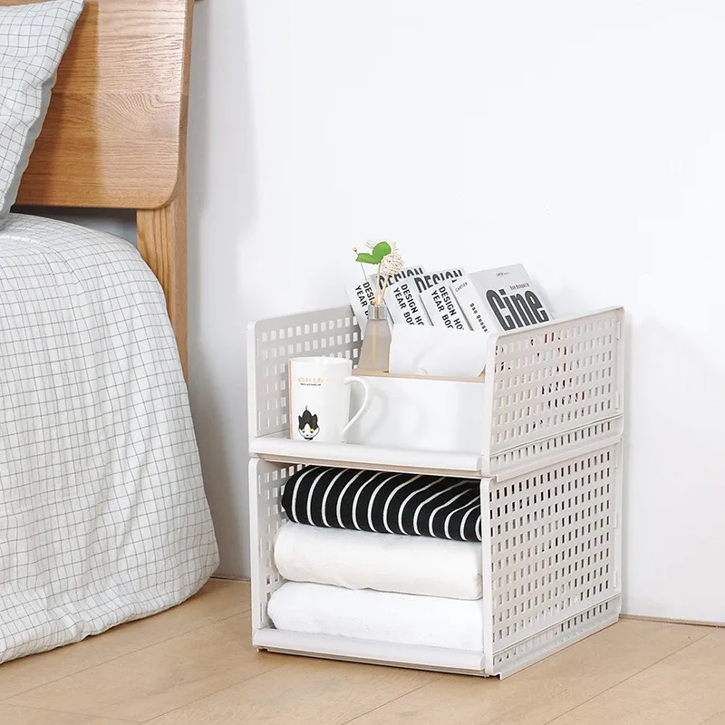 Drawer type clothes Folder Layered Separator Wardrobe storage rack Sundries Shelf Holder Space saver Kitchen Bedroom Organizer