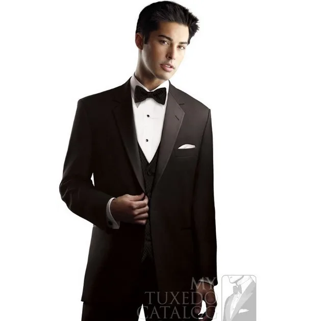 

Black Business Men Suits Custom Made, Bespoke Classic Black Wedding Suits For Men, Tailor Made Groom Suit Tuxedos For Men