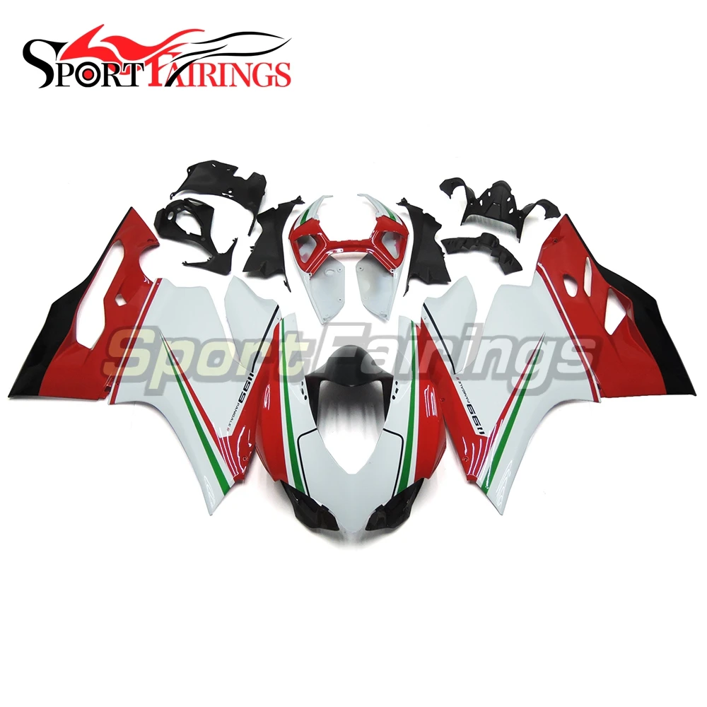 Обтекатель (спойлер) для Ducati 899 1199 1199s 12 13 2012 2013 пластик ABS триколор белый.|plastic