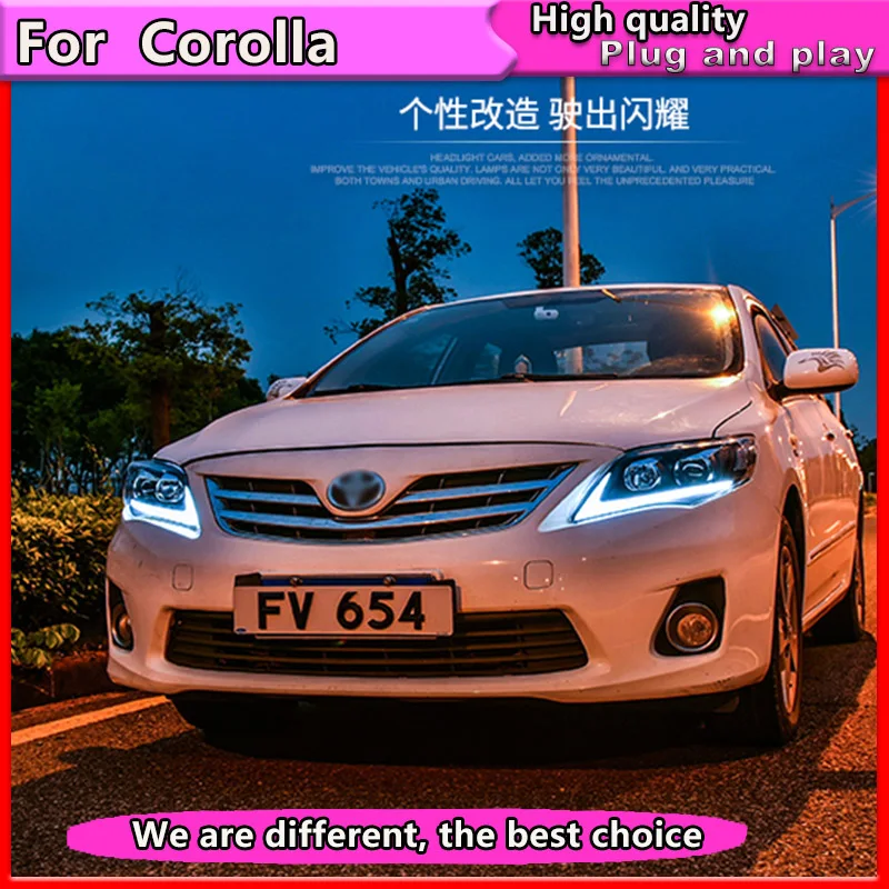 Стайлинг автомобиля светодиодный ная фара для Toyota corolla altis 2011 2013 Светодиодный