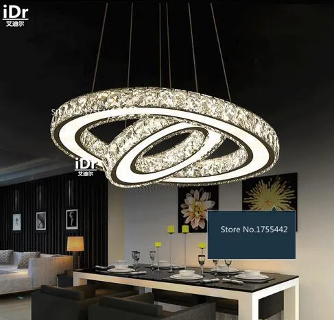 Энергосберегающие люстры из нержавеющей стали круглые светодиодные гостиные