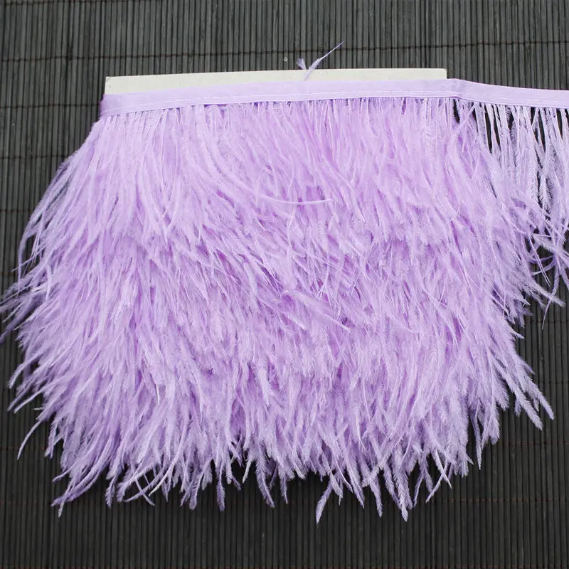 Light purple /10 ярдов/разноцветное страусовое перо для письма, 8-13 см перьевой шарф, используется для вечерних платьев аксессуары - Цвет: Light purple