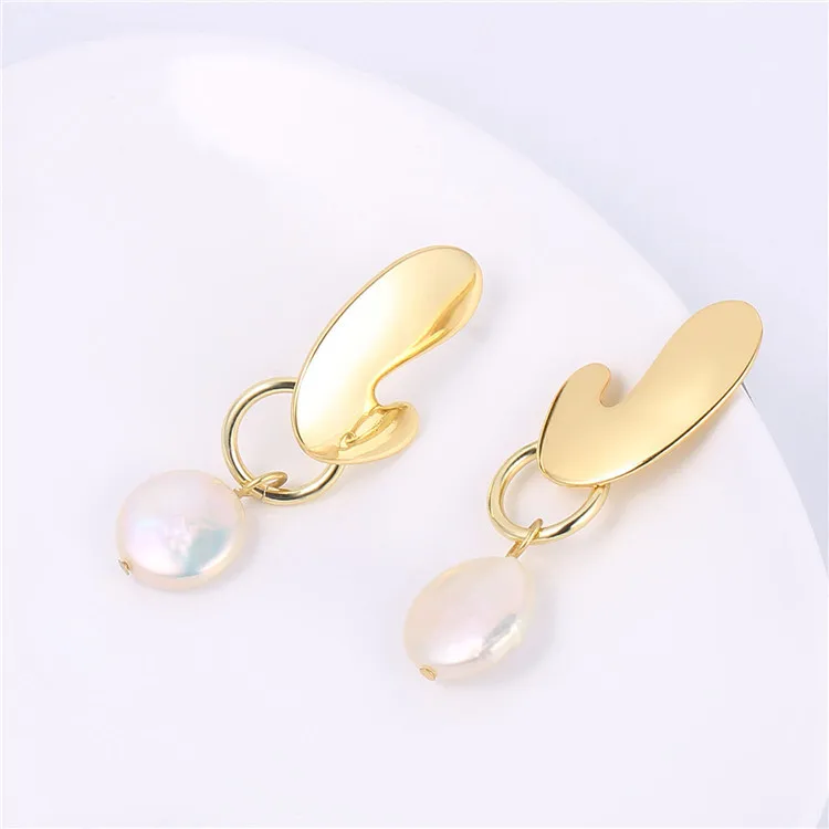 Модные 2019 серьги в форме барокко жемчужные многослойный металлический