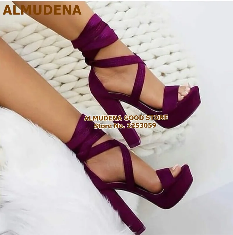 ALMUDENA/высококачественные желтые замшевые сандалии гладиаторы на платформе и