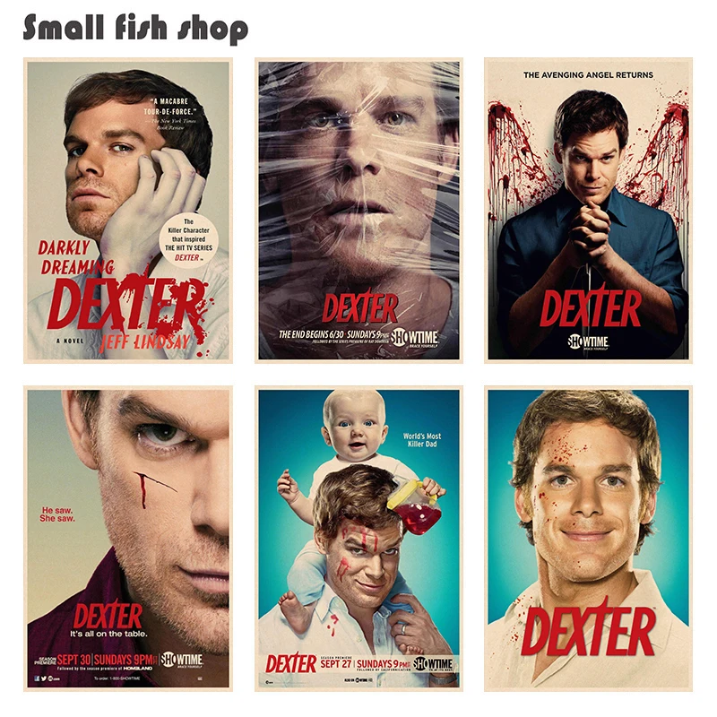 Декор для дома Dexter плакат из крафт фильма наклейки на стену с сердечником 42*30