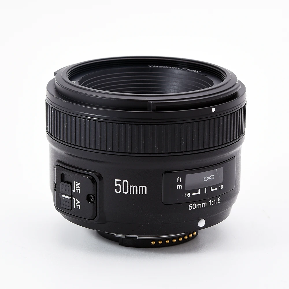 Объектив YONGNUO YN 50 мм F1.8 с большой апертурой и автофокусом для Nikon DSLR объектив f1.8 |