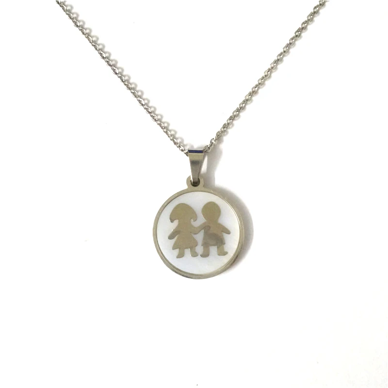 FairLadyHood Gold Silver Color Necklace Family Jewelry Boy And Girl Pendant Choker For Children Gift | Украшения и аксессуары