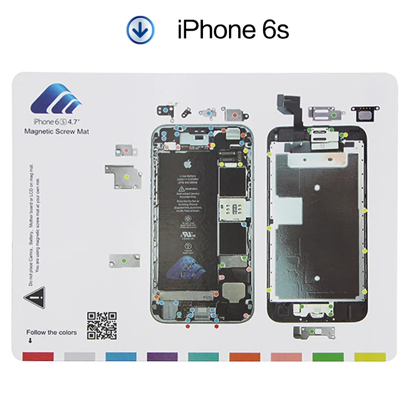 Профессиональный Магнитный винтовой коврик для ремонта iPhone 6 6s 6plus 6splus инструмент