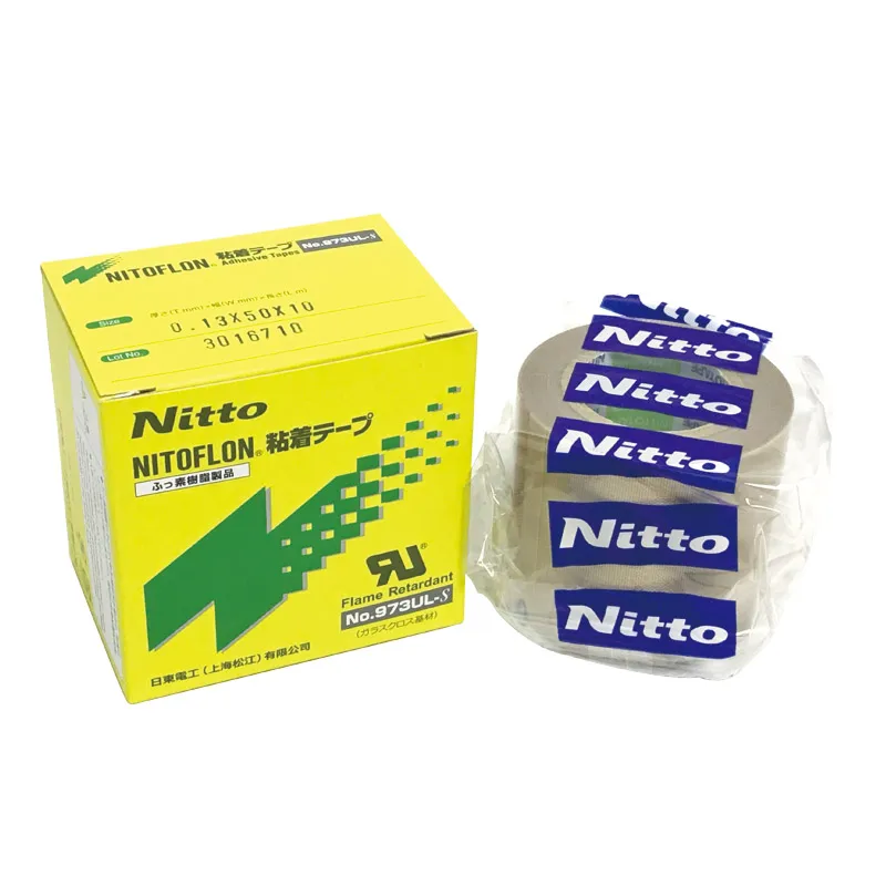 973UL S t0.13 мм * w50мм L10m японская лента nitto NITOFLON высокотемпературная Стекловолоконная