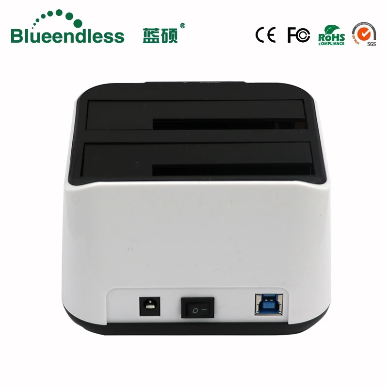 Blueendless Sata Usb 3 0 каркас для жесткого диска SSD 2 отсека HDD бокс чехол Hd внешний док