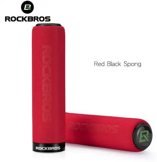 Red Black Sponge Рокброс велосипедные ручки для велосипеда MTB силиконовая губка велосипедный замок на ручки против-занос, удар-поглощая велосипедная часть - Цвет: Red Black Sponge
