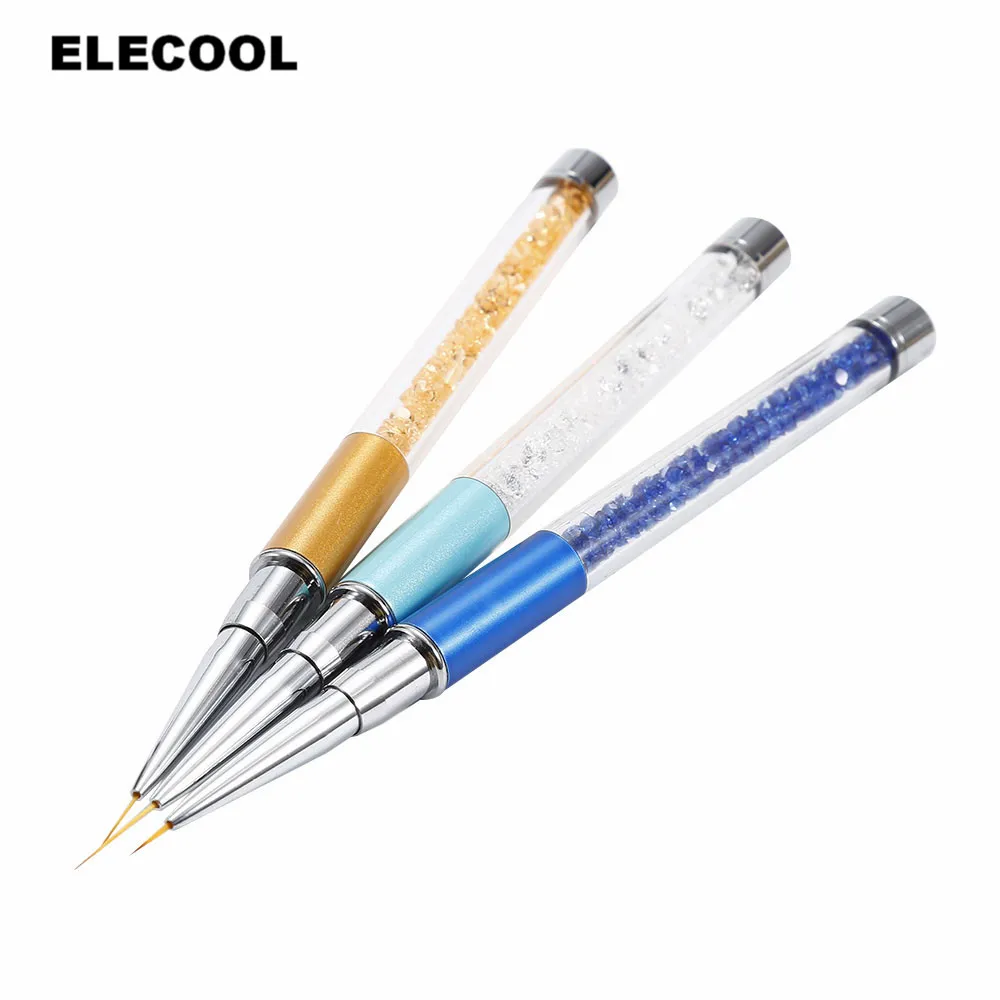 ELECOOL 1 шт кисти для маникюра щетка для ногтей UV гель Рисунок Живопись кисть ногтей Книги по искусству щетка для DIY Инструмент Щетки для маникюра
