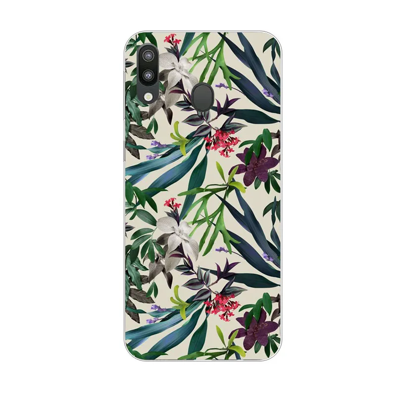 Чехол для samsung galaxy m20, силиконовая Мягкая задняя крышка из ТПУ с цветочным рисунком для samsung galaxy m10, Защитные чехлы для телефонов
