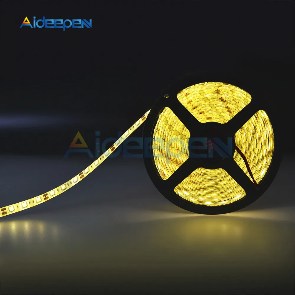 SMD светодиодный светильник 5050 5 м RGB светодиодный s лента DC 12 В 300 светодиодный s Водонепроницаемый светодиодный светильник для дома ТВ автомобиля Diy лампа