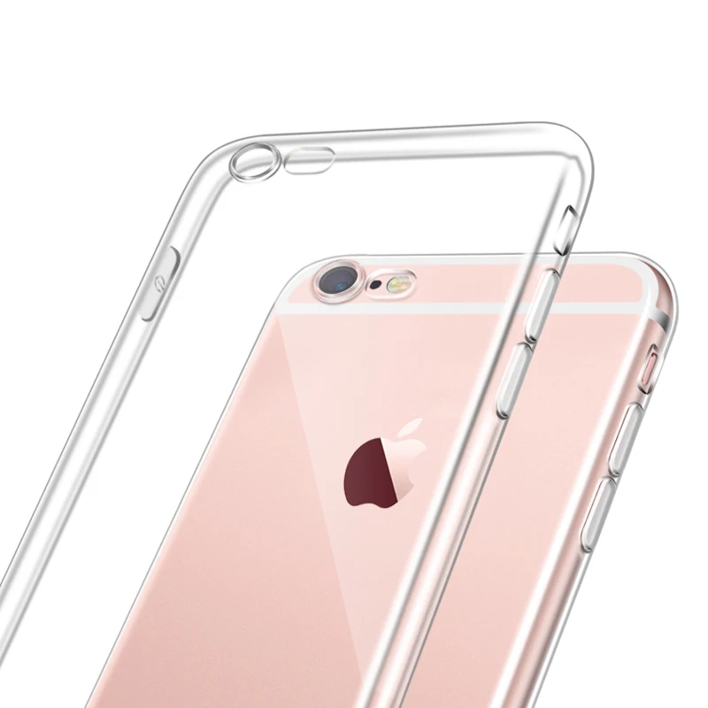 Ультратонкий ТПУ чехол для телефона iPhone 4 4S 5 5S SE 6 6S 7 8 plus X XS XR 11 Pro Max прозрачный