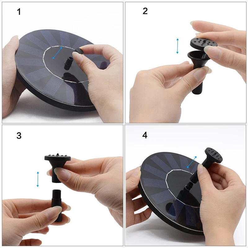 7 в водонепроницаемый Бесщеточный Фонтан Воды Плавающий Солнечный фонтан