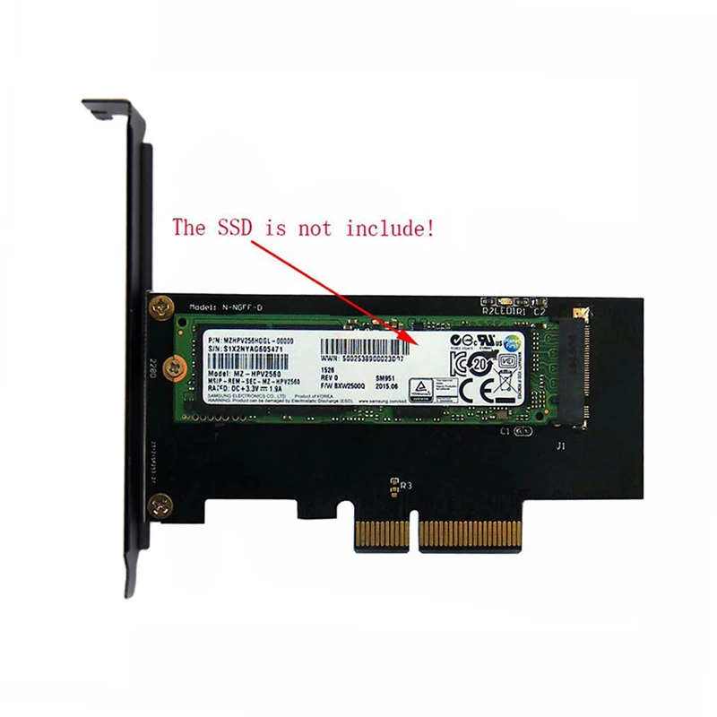 Карта преобразователя хоста PCI-E KS-736 x 4x 8/16 12 см M.2 NGFF M Key SSD на Nvme PCI Express размер