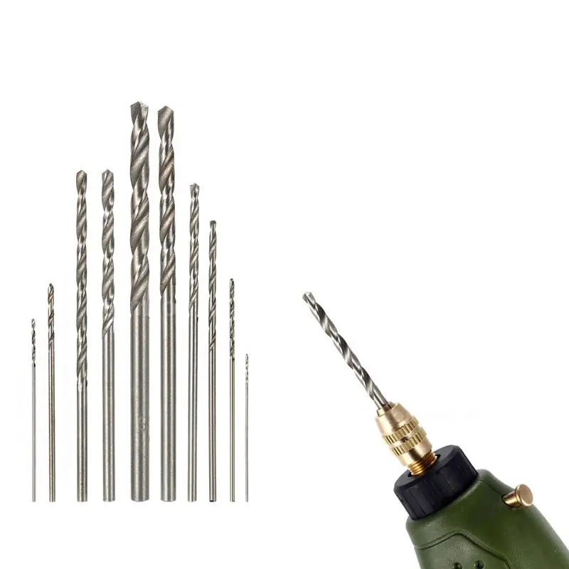 10 шт. HSS высокоскоростной белый стальной сверло Набор для Dremel роторный инструмент L29K