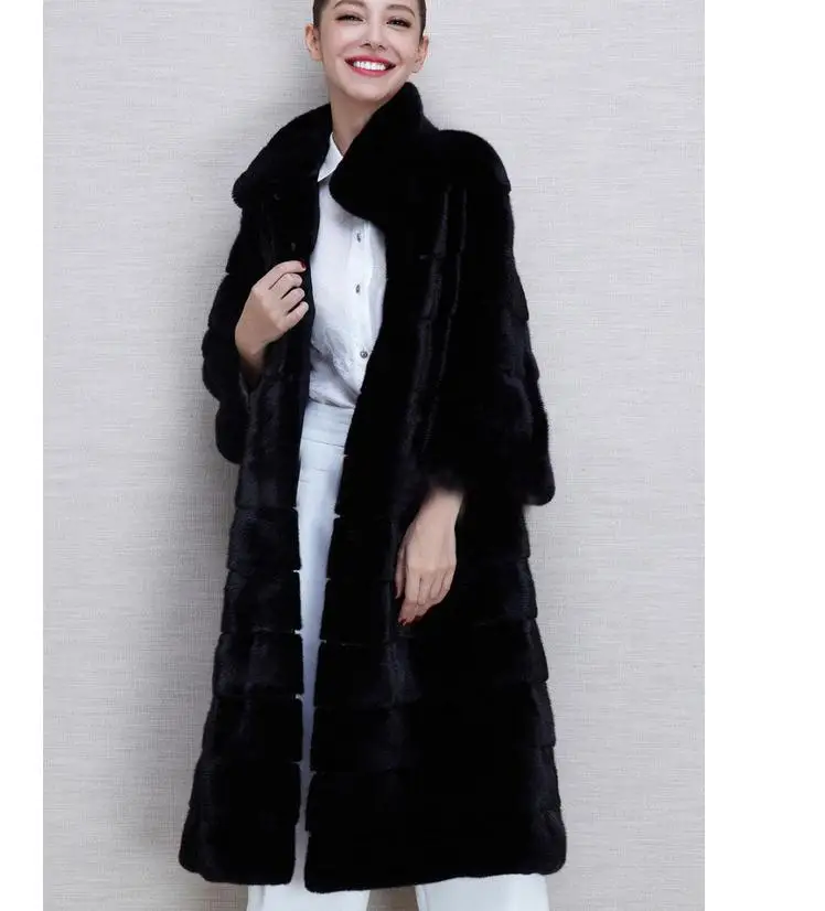 

Женские куртки из искусственного меха норки, длинные пальто из искусственного меха, повседневная меховая верхняя одежда Casacos Femininos K438