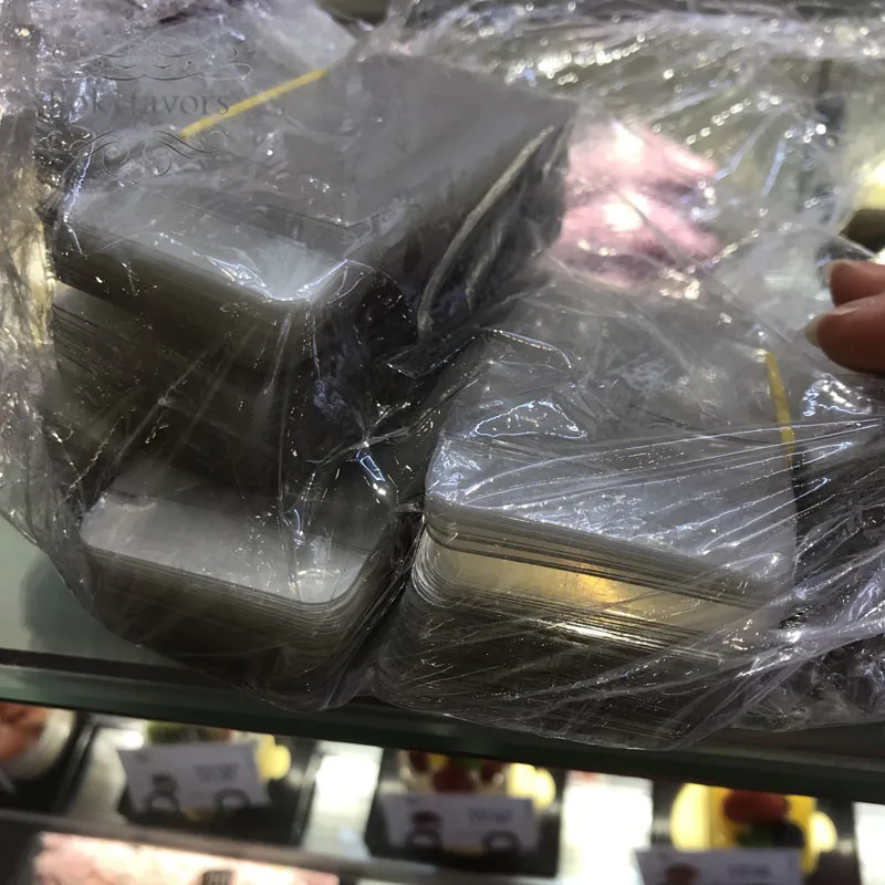 50 шт. 5x5x3,5 см прозрачный пластиковый ПВХ Макарон коробка для 1 Макарон вечерние принадлежности Bomboniere сувенирные коробки с защитной пленкой