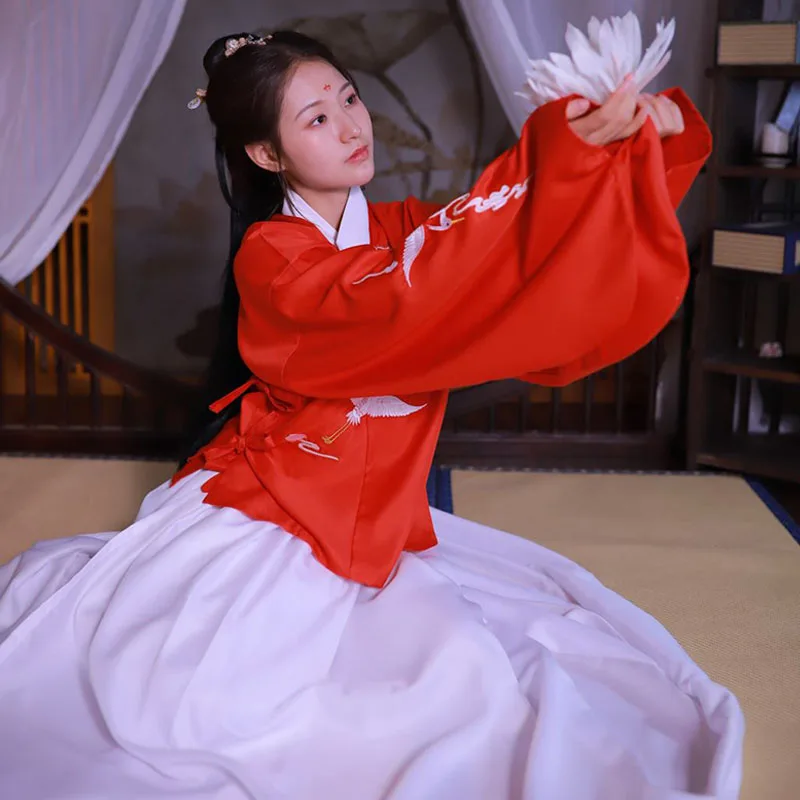Новинка платье Hanfu костюмы в китайском стиле красные для женщин Китайская