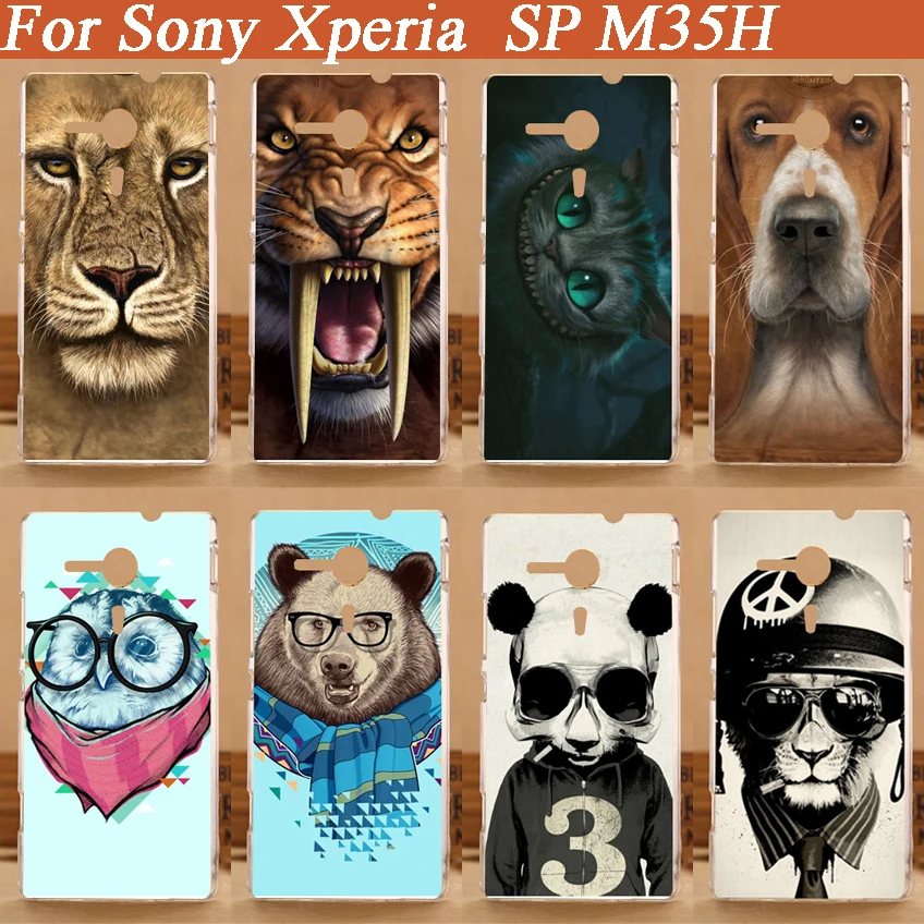 Жесткие чехлы для SONY Xperia SP цветной Модный чехол с рисунком M35h M35C C5303 защитный |