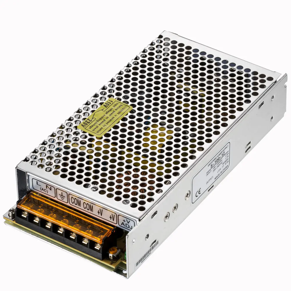 Светодиодный драйвер питания AC220 для DC12V/DC24V 100 W Светодиодный источник питания SMPS 8.3A/4.2A режим переключение, питание питания светодиодный полосы