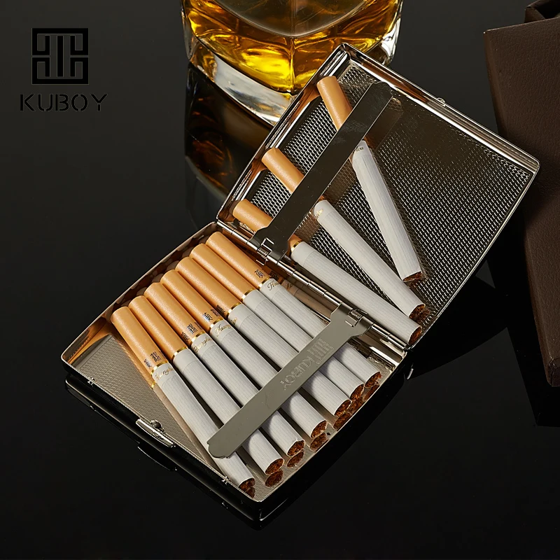 

Personalized Ultra Thin Stainless Steel Portable Gift Wrap Moisture-resistant Custom Lettering Cigarette Cases