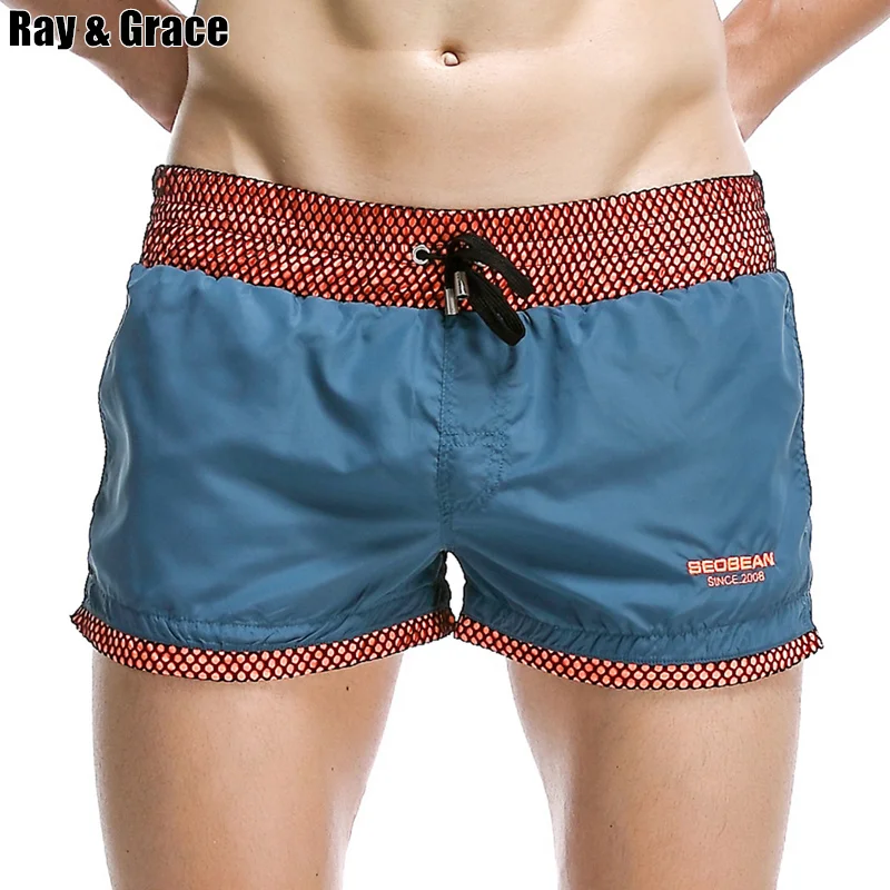 RAY GRACE пляжные мужские дышащие шорты спортивные для мужчин сплошной цвет