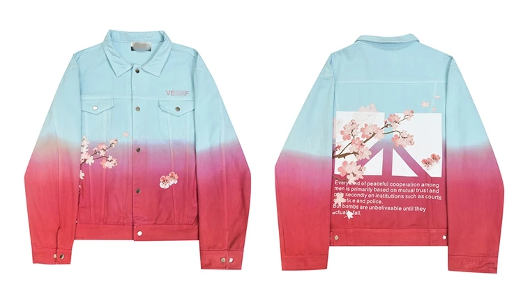 

Runway Designer Vogue New Style Streetwear Women Denim Jackets Spring Autumn Loose Coat Women Letters Printing Outwear SL346