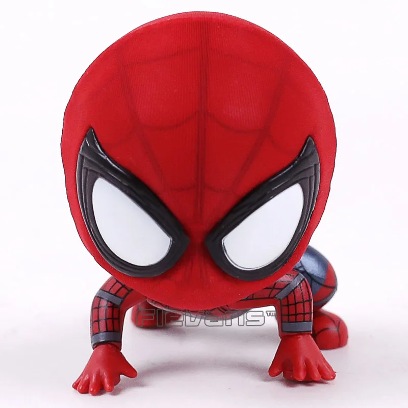 Горячие игрушки Cosbaby Marvel Человек-паук возвращение домой Человек-паук Q версия мини ПВХ Фигурки игрушки автомобиль украшение дома кукла 5 стилей