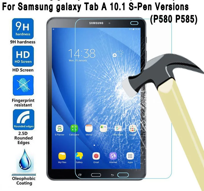 Закаленное стекло для защиты экрана Samsung Galaxy Tab A 10 1 5 M P580 P585M 2016 с S Pen 4G LTE защитная