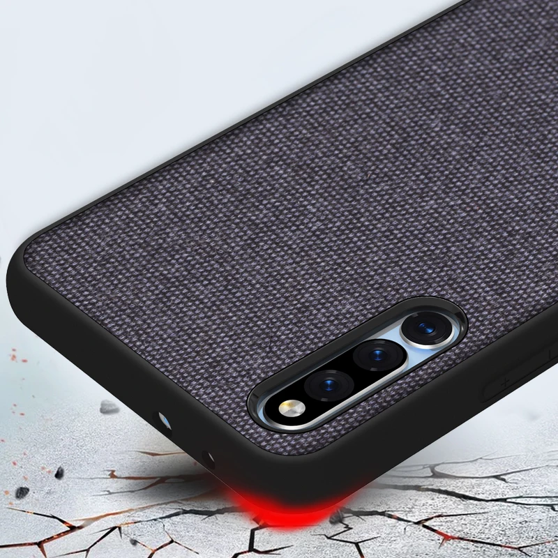 Для Huawei honor Magic 2 Чехол Мягкий силиконовый край + твердая ткань текстура защитная