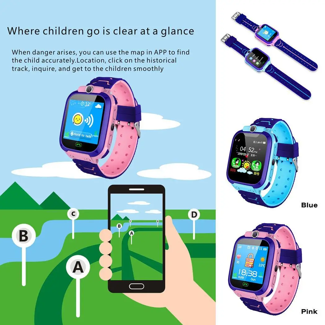 Водонепроницаемые Детские Смарт-часы SOS Antil-lost с 2G sim-картой трекер местоположения