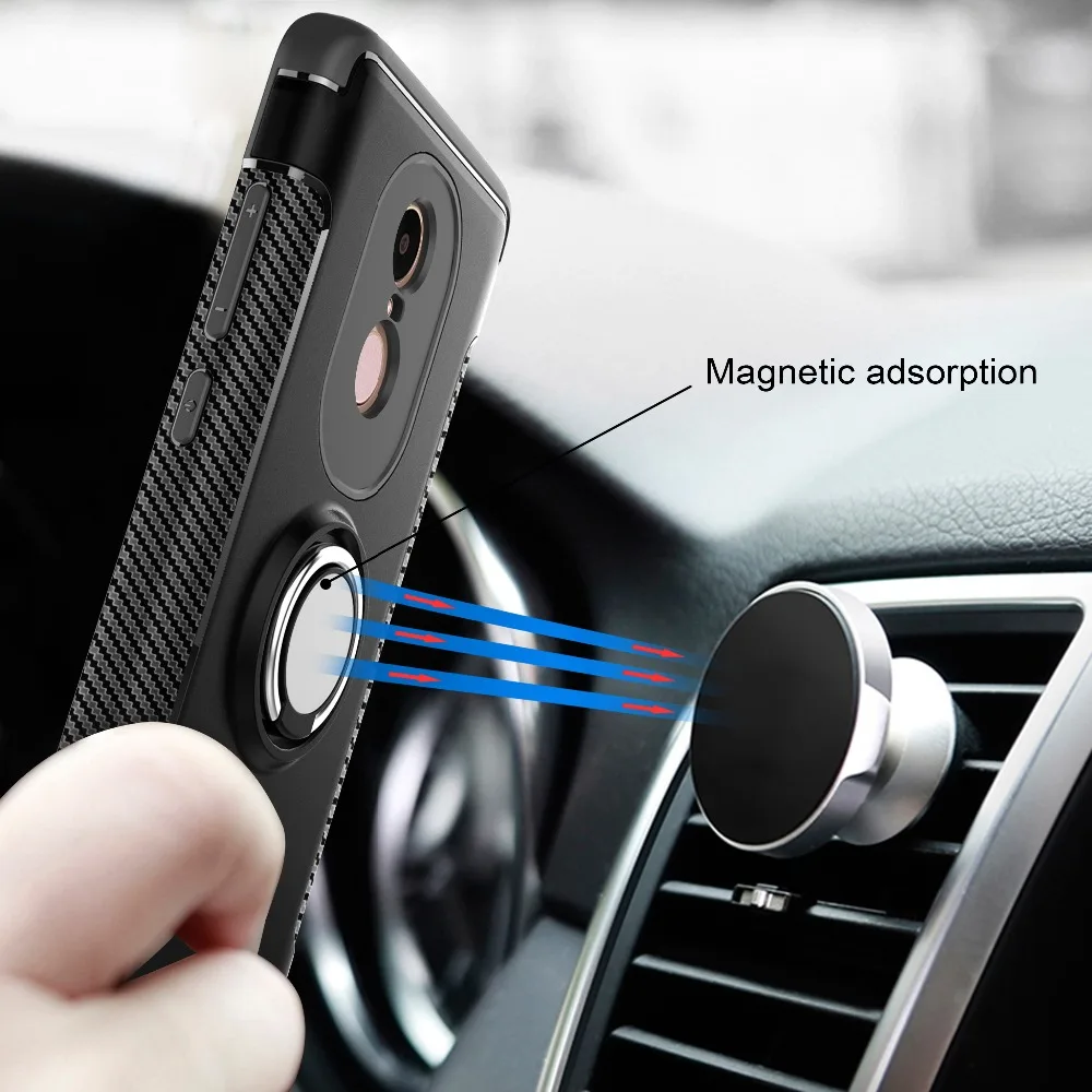 VBNM Soft Silicon Cases For xiomi xiaomi redmi note 4 Case note4 Hard PC Ring armor Cover xaomi 4X |