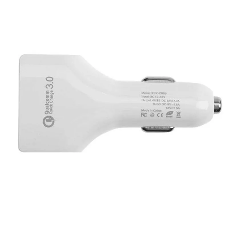 Qualcomm Сертифицированный QC3.0 Быстрая зарядка 4 портовый USB Автомобильное зарядное